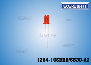 3MM直插LED 亿光1254-10SDRD/S530-A3 电视机专用LED灯