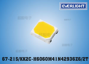 亿光2835灯珠0.2W日光灯管LED67-21S/KK2C-H6060M41N42936