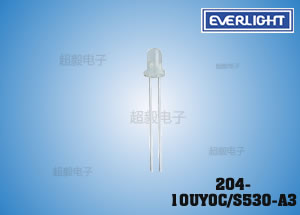 亿光橙色插件LED 204-10UYOC/S530-A3 电视机专用LED