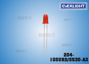 亿光高亮插件LED 204-10SURD/S530-A3 电话机专用LED