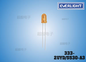 亿光F5直插黄灯 333-2UYD/S530-A3 超高亮黄色LED