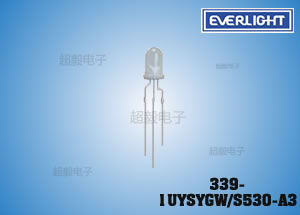 亿光原装组装直插LED发光二极管339-1UYSYGW/S530-A3
