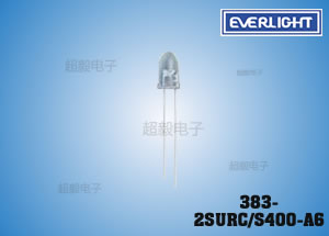 亿光5毫米圆型LED灯 383-2SURC/S400-A6 红色直插LED